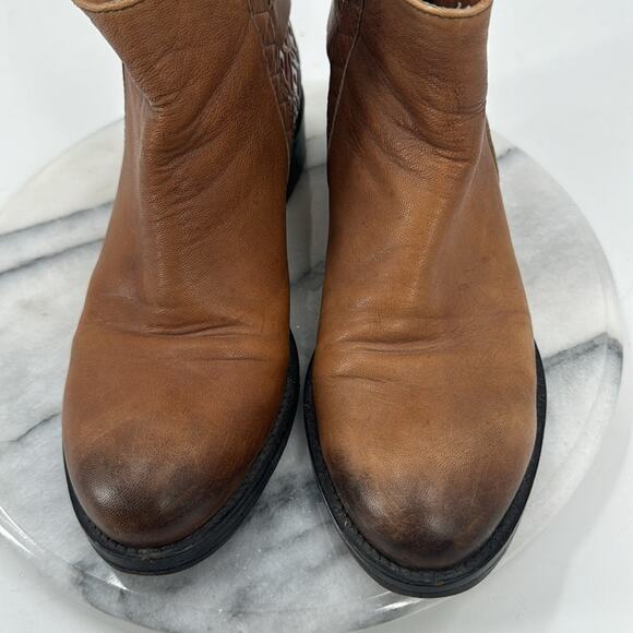Anthropologie Jasper & Jeera brown leather caravan booties - Picture 2 of 7